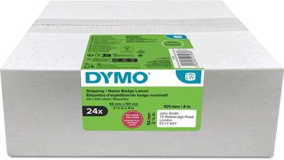 Dymo etiketten LabelWriter ft 101 x 54 mm, wit, 220 etiketten, multipack van 24 rollen