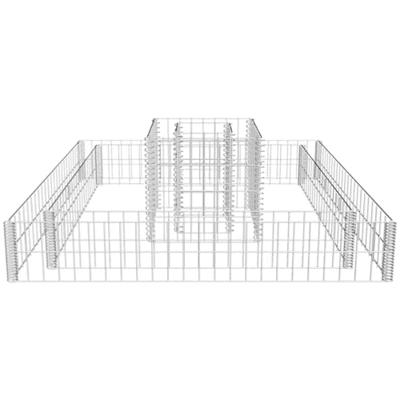 VidaXL Gabion plantenbak 120x120x20 cm gegalvaniseerd staal