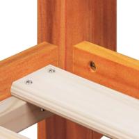 Hoogslaper met dak massief grenenhout wasbruin 90x200 cm - thumbnail