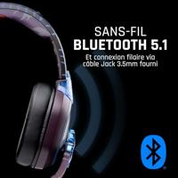 Lexip X TSUME Naruto Shippuden Headset 3 Over Ear headset Kabel, Bluetooth Stereo Zwart, Lila, Blauw Headset, Volumeregeling, Microfoon uitschakelbaar (mute) - thumbnail