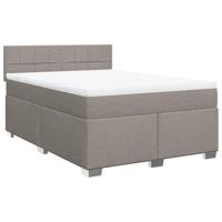 Boxspring met matras stof taupe 160x200 cm - thumbnail