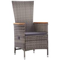 11-delige Tuinset met kussens poly rattan grijs - thumbnail