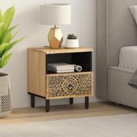 Nachtkastje 40x33x46 cm massief mangohout - thumbnail