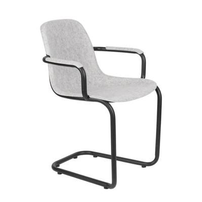 Zuiver Eetkamerstoel 'Thirsty' Met armleuning, Gerecycled PET, kleur Lichtgrijs