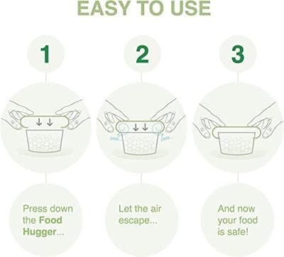 Food Huggers Siliconen deksel - white - medium