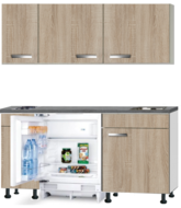 Kitchenette 180cm invl vaatwasser, wit opstelpoten RAI-885522 - thumbnail