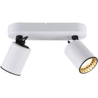 LED Plafondspot - Trion Pirlo - GU10 Fitting - 2-lichts - Rechthoek - Mat Wit - Aluminium - thumbnail