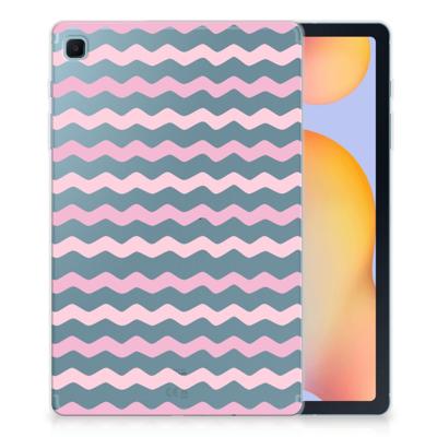 Samsung Galaxy Tab S6 Lite | S6 Lite (2022) Hippe Hoes Waves Roze Samsung Galaxy Tab S6 Lite | S6 Lite (2022) Hippe Hoes Waves Roze