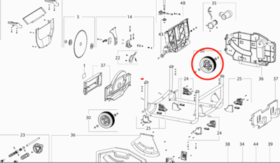 Metabo Accessoires reserveonderdeel | wiel t.b.v. ts254 - 316052580 Metabo Accessoires reserveonderdeel | wiel t.b.v. ts254 - 316052580