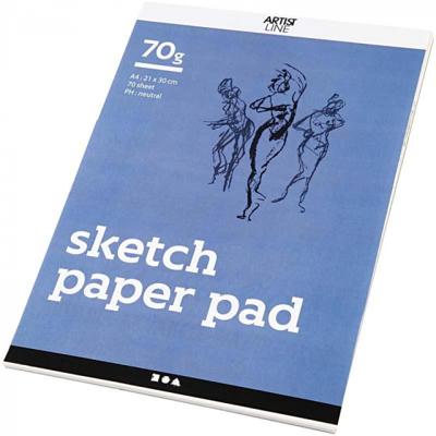 Creativ Company Schetsblok, a4, vel 210x297 mm, 70 gr, wit, 70 vel/ 1 doos