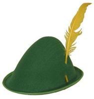 Hoed Tirol vilt + pluim - thumbnail