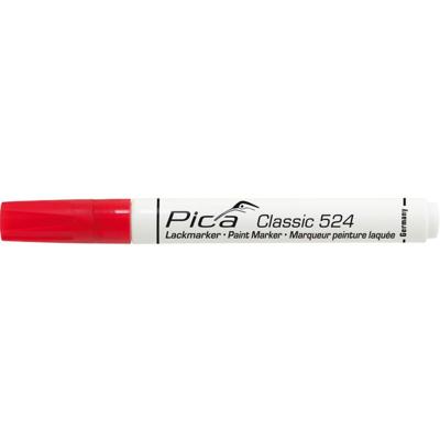Pica 524/40 Lakmarker 2-4mm ronde tip rood,10st.