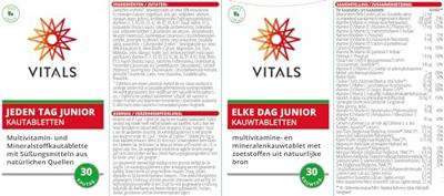Vitals Elke dag junior 30 Kauwtabletten
