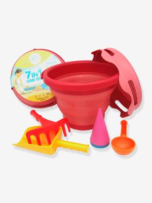 Set van 7 strandspellen COMPACTOYS rood