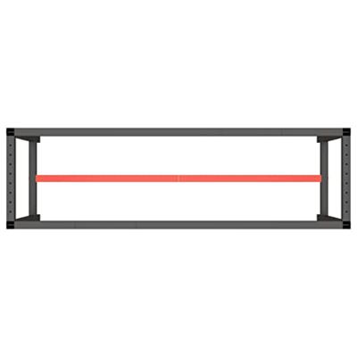 Werkbankframe 170x50x79 cm metaal matzwart en matrood