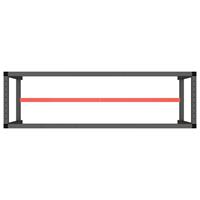 Werkbankframe 170x50x79 cm metaal matzwart en matrood - thumbnail