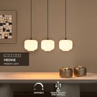 Lucide MEDINE - Hanglamp - 3xE27 - Opaal - thumbnail