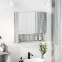 Spiegelkast met plank Grijs sonoma 59 x 17 x 55 cm Bewerkt hout - thumbnail