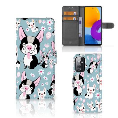 Samsung Galaxy M52 | Telefoonhoesje | Met pasjeshouder | Hondjes