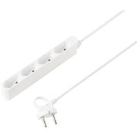 Sygonix SY-5806878 Stekkerdoos 4-voudig Wit Eurostekker 1 stuk(s) - thumbnail