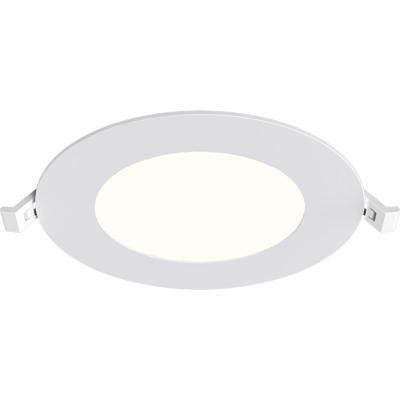 LED Downlight Inbouwspot Dimbaar - Brinton Thin - 6W 470lm 120° Bundelhoek - Natuurlijk Wit 4000K - IP40 - Rond - Wit - Ø128mm Buitenmaat - Ø110mm Zaagmaat