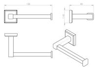 Toiletrolhouder Sapho Colorado 15.8x4.2 Chroom Sapho - thumbnail