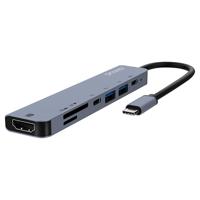 Savio AK-82 interface hub USB Type-C 5000 Mbit/s Zwart - thumbnail