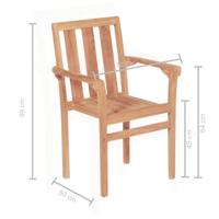 3-delige Bistroset massief teakhout - thumbnail