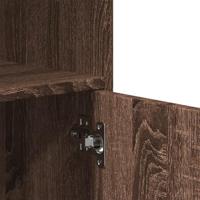 Rolkast 55x40x91 cm bewerkt hout bruin eikenkleurig - thumbnail