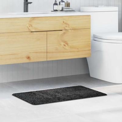 VidaXL Antislip badmat donkergrijs 50 x 80 cm pp