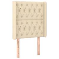 Boxspring met matras en LED stof crèmekleurig 80x200 cm - thumbnail