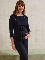 Zwangerschaps- en borstvoedingsjurk zwart - thumbnail