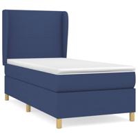 Boxspring met matras stof blauw 80x200 cm - thumbnail
