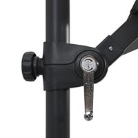 VidaXL Zweefparasol met led en stalen paal 250x250 cm antracietkleurig - thumbnail