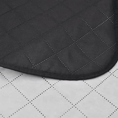VidaXL Bedsprei gewatteerd dubbelzijdig 170x210 cm zwart/wit