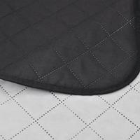 VidaXL Bedsprei gewatteerd dubbelzijdig 170x210 cm zwart/wit - thumbnail