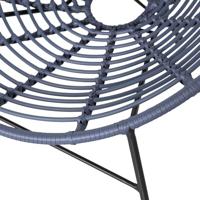 WOOOD Loungestoel 'Jane' kleur Inkt (Donkerblauw) - thumbnail