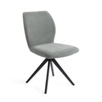 Jesper Home Draaibare Eetkamerstoel 'Ikata' Turn Black, kleur Breezy Blue - thumbnail