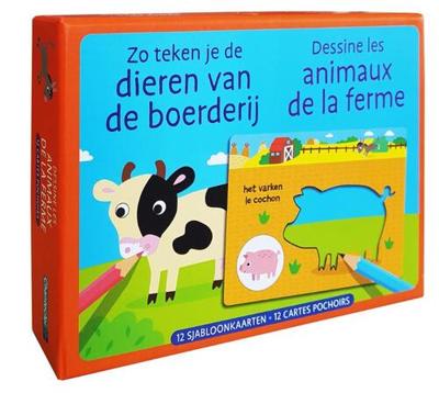 Deltas Sjabloonkaarten - zo teken je de dieren van de boerderij