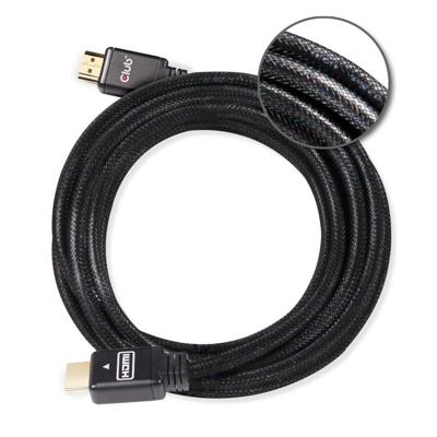 club3D CAC-2314 HDMI-kabel HDMI Aansluitkabel HDMI-A-stekker, HDMI-A-stekker 15.00 m Zwart 4K UHD, Vlambestendig
