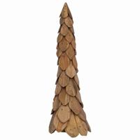 VidaXL Kerstboom met standaard bruin 111 cm massief teakhout - thumbnail