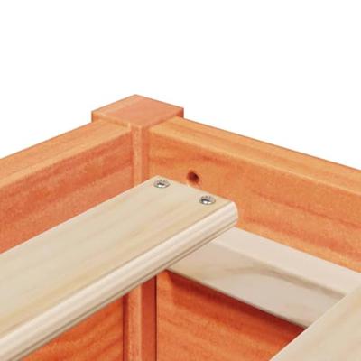 Bedframe zonder matras massief grenenhout wasbruin 75x190 cm