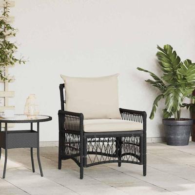 Tuinstoel Zwart 60 x 70 x 78cm poly rattan