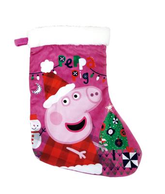 Kerstsok Peppa Pig Cosy corner 42 cm