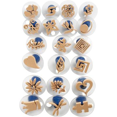 Creativ Company Foam stempels met handvat, afm 3-6 cm, 20 stuk/ 1 doos