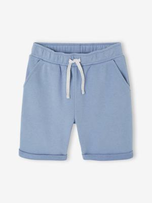 Jongensbermuda van molton chambrayblauw