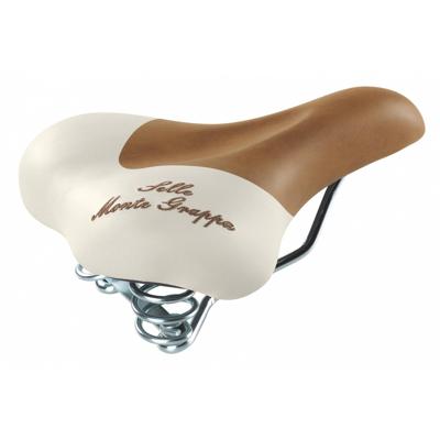 Selle Monte Grappa Monte grappa zadel fashion met veer honey/cream