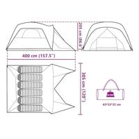 Gezinstent met luifel 6-persoons waterdicht groen - thumbnail
