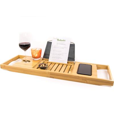 Budu Badplank Bamboe - Badplank voor in bad - Verstelbaar badrek - Houten badplank - Badrekje - Badplank hout