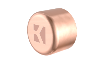 Kirchhoff Koperen eindkap, blank, 15 mm, 1 socket (5301) - 989202055